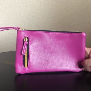 Pink clutch/wristlet